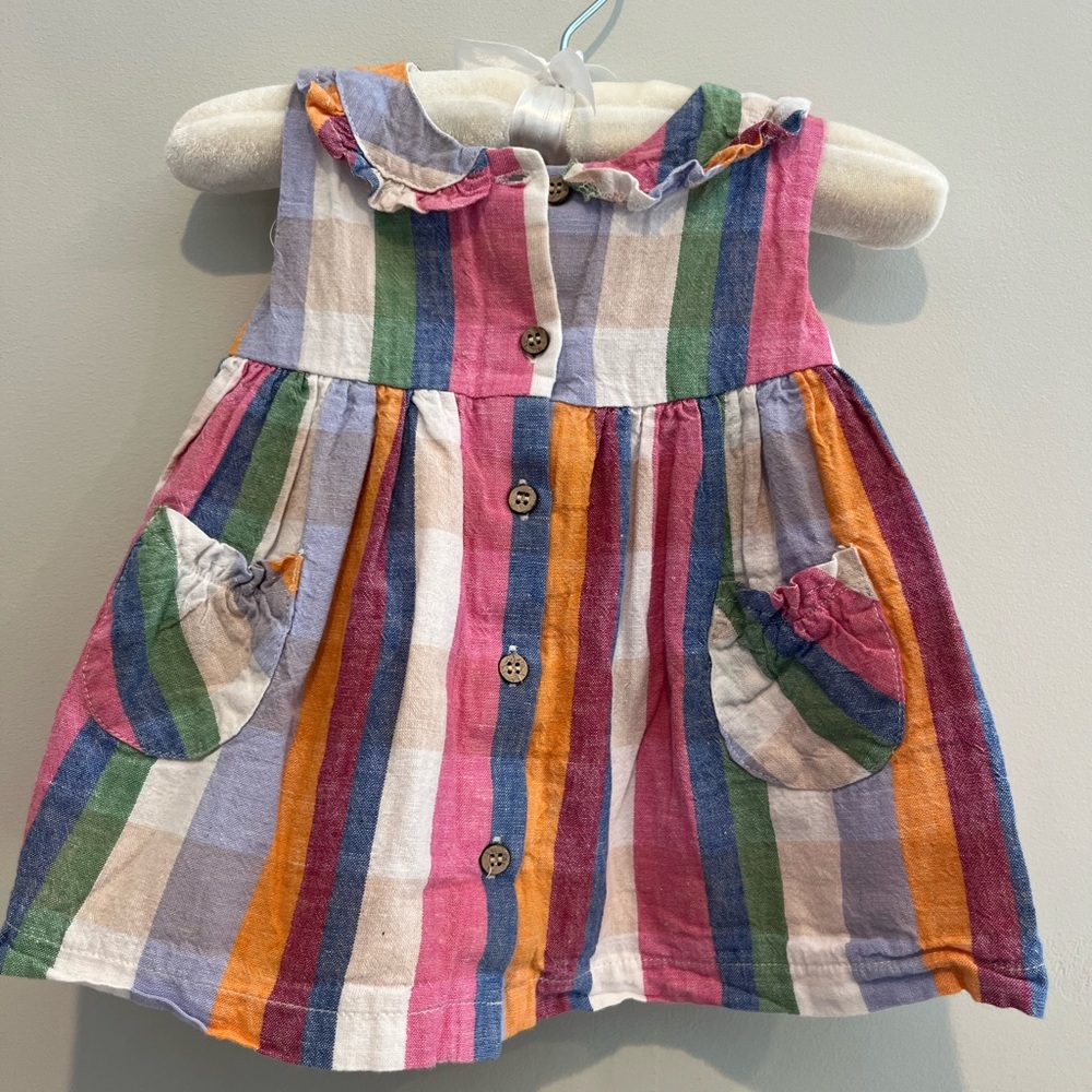 Mayoral Multicolor Striped Kids Casual Dress